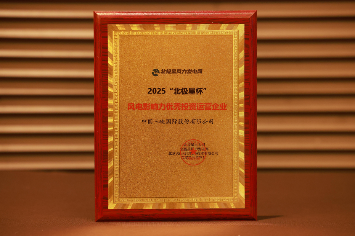 “風電影響力·優秀投資運營企業”獎